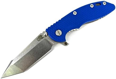Hinderer Knives Fatty XM-18 3.5" Harpoon Tanto Flipper Knife Blue G-10 / Titanium