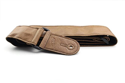 LeatherGraft Tan Brown Genuine Leather Soft Classic Vintage Distressed Guitar Strap