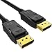 SYNCWIRE DisplayPort Cable 6.5 Feet - [Gold Plated, High Speed 18 Gbps] DisplayPort to DisplayPort Cord (DP to DP Cable), Supports 4K@60Hz, 2K@144Hz for PC, Laptop, TV, Computer and More – Black