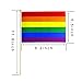 Rainbow Gay Pride Stick Flag,50 Pack Hand Held Small LGBT Flags Banners With Wood Stick,Decorations Supplies For Mardi Gras,Gay Pride,Rainbow Pride Party,Festival Events Celebrations