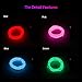 ZITRADES EL Wire 9ft, Portable Neon Lights for Parties, Halloween, Blacklight Run, DIY Decoration (15ft, Red/Green/Blue/Pink)