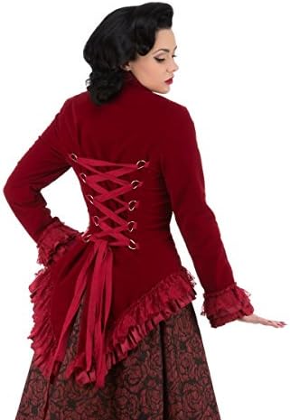 Womens Velvet Victorian Steampunk Tailcoat Corset Back