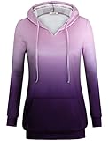 Vivilli Women's Long Sleeve V Neck Soft Hoodie Pullover Sweatshirt With Pocket