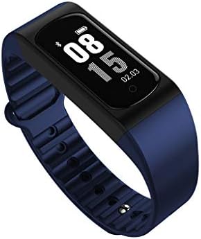 WLPT Heart Rate Sleep Monitor Bracelet, Smart Bracelet Body Thermometer Bluetooth IP67 Waterproof Sports Watch,Blue