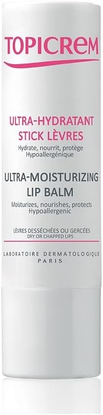 Topicrem UH Ultra-Moisturizing Lip Balm 4g Dry Cracked Lips Shea Butter Vanilla