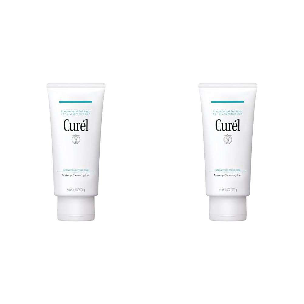 Curel Makeup Remover Cleansing Oil Gel for Dry, Sensitive Skin, 130ml (Pack of 2)