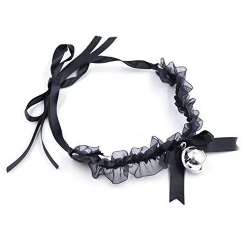 Ziper Handmade Retro Punk Gothic Lace Bell Collar Bowknot Bow Ribbon Choker Necklace Choker Necklace Goth - Thumbnail 5
