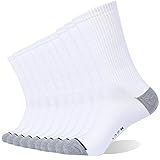 Enerwear 10P Pack Men's Cotton Moisture Wicking Extra Heavy Cushion Crew Socks