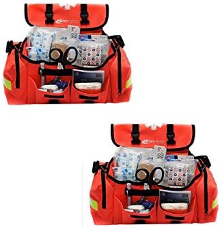 MFASCO - First Aid Kit - Complete Emergency Response Trauma Bag - for Natural Disasters - Orange (Orange, 2 Pack)