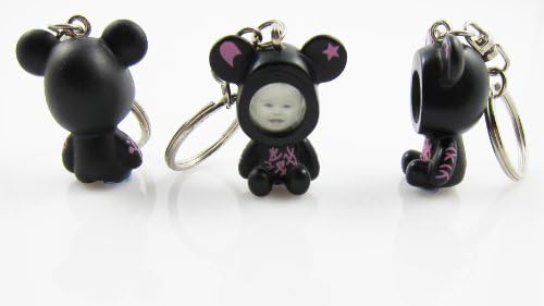 Black Pink - 1.5" Bear Photo Locket Phone Strap (Set of 3)