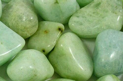 5 x Aquamarine Tumble Stone Crystal - Meditation, Serenity, Peace, Inspiration, Tranquillity, Soothing, Calming, Safe Travel on Water - Crystal Therapy Tumblestones