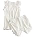 JELEUON 2 Pack of Little Girls Soild Cami Super Soft Undershirts Tank Top with Safety Boyshorts Shorts Setthumb 2