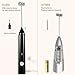 Milk Frother, Handheld USB Rechargeable Foam Maker Electric Frother with 2 Stainless Whisks, 3-Speed Adjustable Durable Blender for Bulletproof Coffee, Lattes, Cappuccino, Matcha, Hot Chocolate