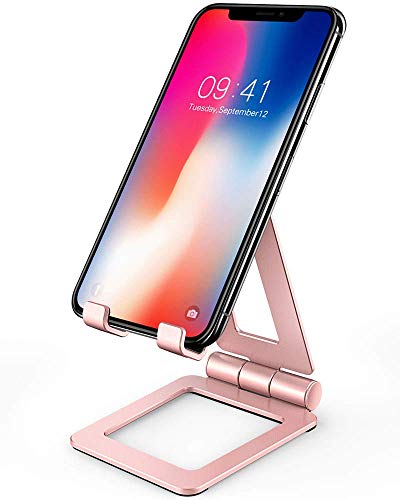 Cell Phone Stand, Compatible with iPhone Stand, Nintendo Switch Stand, Adjustable Phone Stand for Desk, Smartphone Holder for Desk (Pink) - Thumbnail 7