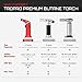 TROPRO Blow Torch, Culinary Torch Refillable Kitchen cooking Butane Torch Lighter with Safety Lock and Adjustable Flame, Perfect for Creme, Brulee, Toasting, Barbeques [butane gas not included]