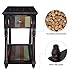 VASAGLE Narrow End Table with Drawer, 3-Tier Nightstand with Colorful Storage Shelf, Rustic Sofa Side Table with Solid Wood Legs, for Living Room, Country Brown ULET20GL