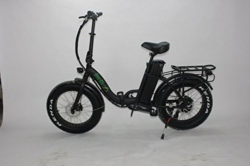 Green bike USA LOW STEP THROUGH FAT TIRE folding electric bicycle, 750W 8FUN motor, strongest 48V/15.6AH battery BLACK