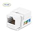VICTEK 10-Pack CAT6 RJ45 Modular Keystone Wall Jack, Female to Female 110 Punch-Down Keystone Jack Inline Coupler - White
