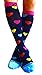 A-Swift Compression Socks for Women & Men - Hearts, Medium