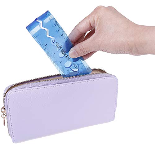 8 Pieces Shatterproof Flexiable Ruler 12in(30cm) Thick Durable Transparent Rulers Plastic Soft Straight Ruler Math Dual Side Rulers for Students, Teachers, School, Home, Office (4 Colors)