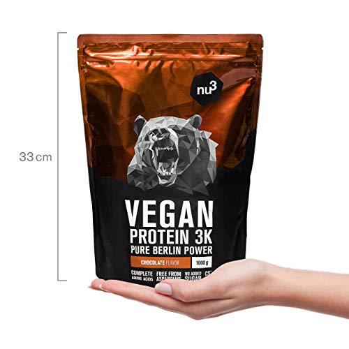 nu3-Vegan-Protein-3K-Shake-Chocolate-Blend-1-Kg-Plant-Based-Protein-Powder-with-Chocolate-Flavour-made-of-3-Component-Protein-with-71-Protein-Lactose-and-Sugar-free-Before-After-Workout