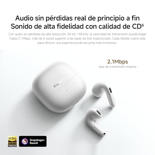 Buds 6, Auriculares Inalámbricos Verdaderos, Cancelación de Ruido con 3 Micrófonos, Harman AudioEFX, Circuito Magnético Triple, 35 h de Reproducción, App, IP54, Negro