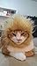 Brown Faux Fur Lion Mane Wig Dog Cat Costume Accessory