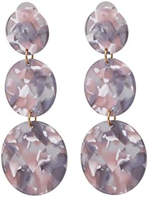 Bohemian Colorful Resin Dangle Earrings for Women Acrylic Statement Chandelier Drop Earrings Geometry
