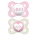 MAM Attitude Collection Pacifiers (2 pack, 1 Sterilizing Pacifier Case), MAM Pacifier 0-6 Months, Baby Girl Pacifier, Best Pacifier for Breastfed Babies primary
