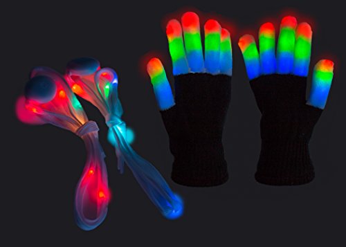 Children led finger light gloves + led shoelaces toys f…