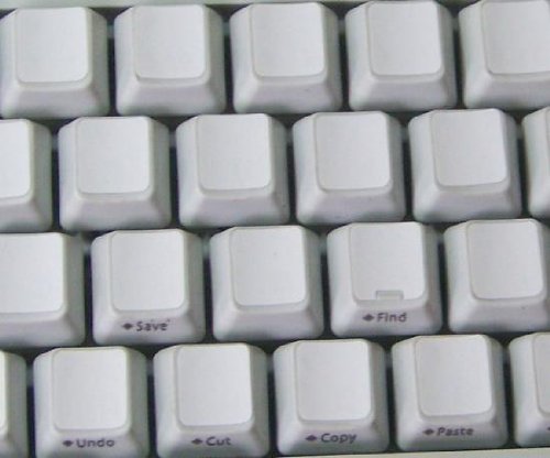 BLANK KEYBOARD STICKERS ON WHITE BACKGROUND
