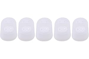 GANPUB 5Pcs White Finger Tips,Anti-Slip and Reusable Silicone Fingertip Protector Guard Pads for Paper Sorting, Collating, Sewing, Money Counting, Guitar,Playing Etc, Finger Pads and Moisteners