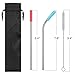 Variety Reusable Metal Drinking Straw With Smooth, Reusable Drinking Straws for Smoothie Cold Beverage (8 set Si)