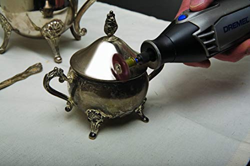 Dremel 425 Polierrad - Zubehör für Multifunktionswerkzeug mit 4 Polierrädern zum Reinigen und Polieren von Glas, Stahl, Gold, Blech und zur Kratzerentfernung auf nicht eisenhaltigen Materialien. – Bild 4