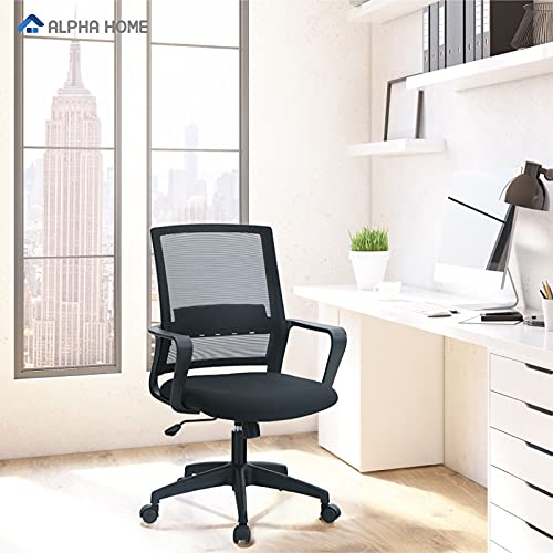 ALPHA HOME Ergonomic Office Chair Mesh Home Desk Chair Breathable Task