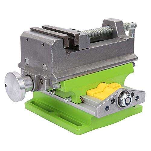 3" Cross Sliding Drill Press Vise,Metal Milling Vice Flat Tongs 2 Way X-Y Bench Clamp