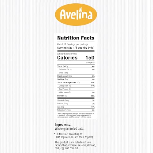 AVELINA QUICK COOKING OATS – GLUTEN-FREE – 32 OZ (PACK OF 1)