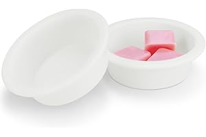 Bobolyn Silicone Wax Warmer Liners - 2Pcs Reusable Silicone Wax Melt Liner Leakproof Easy Clean Popper Liner Wax Melt Tray Dish for Scented Wax Melt Warmer Burner (Both 2.5 inch in Bottom Diameter)