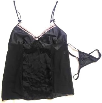 Linea Donatella BS2090 2 Pcs Babydoll Set Black Large