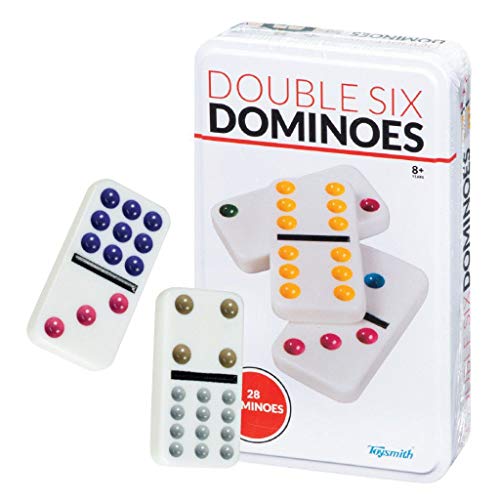 Cardinal Double Nine Colour Dot Dominoes - Domino In Latta Da Collezione, Gioco Da Tavolo