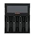 8Amps Fast Charger for 4 Slots, Single Slot Max 3 Amps, with STN Screen Display, Support 26650 21700 18650 16340 Li-ion Battery, LiFePO4 and NIMH/NICd, Folomov A4 Charger