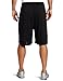 Soffe Mj Men's Extra Long Poly Closed Hole Mesh Short, Black, Medium