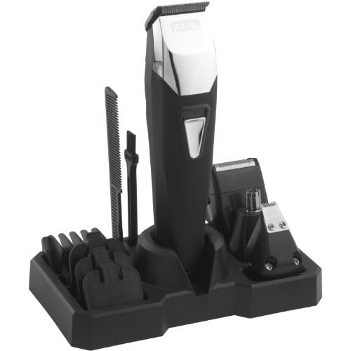 Wahl 9860-700 Groomsman Pro All-in-one Rechargeable Grooming Kit, Black/silver image