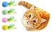 Nargos 1.5 Dia Colorful Golf Sponge Foam Balls Cats Toys with Feathers(4 Pack)