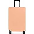 Peach Pink Travel Luggage Cover, Minimalist Valentines Solid Color Anti-scratch Travel Suitcase Protector Covers, Washable Elastic Baggage Covers Fit 19-21 Inch Carry on Luggage