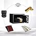 Security Safe with Digital Electronic Lock, Office/Home Safe Box, Steel Alloy Safe - Includes Keys and Batteries (US STOCK) (Dark)