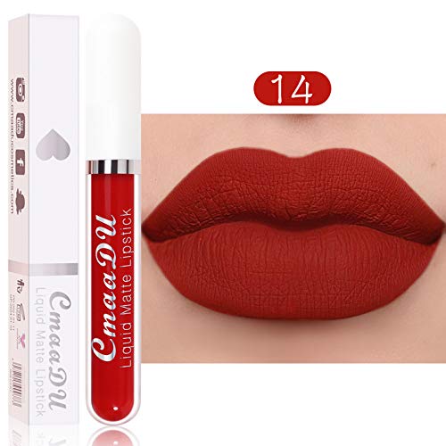 Qikafan 18-Color Liquid Lipstick, Matte Non-Stick Cup Waterproof Lipstick Long Lasting Lip Gloss, High Pigmented Velvet… - Image 2