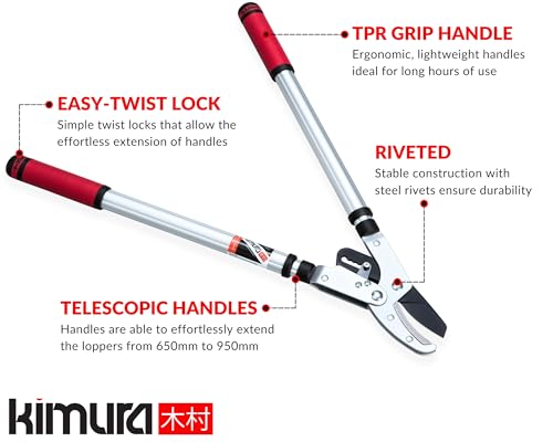 Kimura® Pro Heavy Duty Garden Loppers - 25-37", Premium Anvil Lopper with photo 10