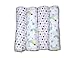 Muslin Swaddle Blankets Gift Set | Certified Organic Cotton | Caterpillar & Dots, 4 Count