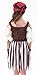 IKALI Baby Toddler Girl Pirate High Seas Buccaneer Costume Party Decoration Toy Kids Pretend Play Pirate Fancy Dress (7-8Y)
